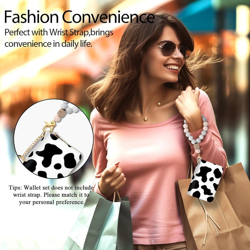 Yonlevres Credit Card Holder RFID Wallet, Small Card Holder Wallet for Women with Keychain Zipper, Funny Leather Print Credit Card Wallets Accordion Gift - Image 2